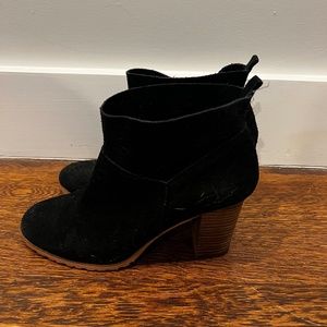 Velvet Chunk Heel Bootie